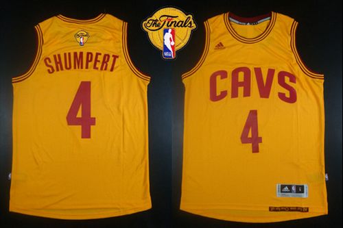 Revolution 30 Cavaliers #4 Iman Shumpert Gold The Finals Patch Stitched NBA Jersey