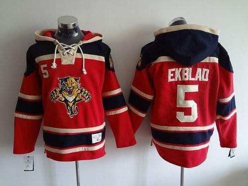 Panthers #5 Aaron Ekblad Red Sawyer Hooded Sweatshirt Stitched NHL Jersey Panthers #5 Aaron Ekblad Red Sawyer Hooded Sweatshirt Stitched NHL Jersey
