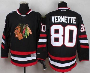 Blackhawks #80 Antoine Vermette Black 2014 Stadium Series Stitched NHL Jersey