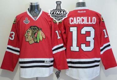 Blackhawks #13 Daniel Carcillo Red 2015 Stanley Cup Stitched NHL Jersey