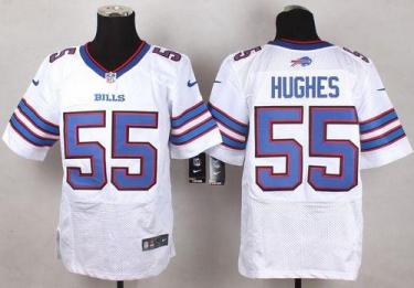 Nike Bills #55 Jerry Hughes White Men's Stitched NFL New Elite Jersey