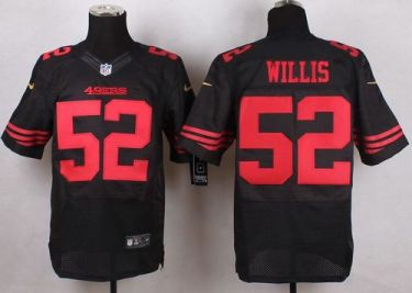 Nike 49ers #52 Patrick Willis Black Alternate Men's Stitched NFL Elite Jersey
