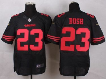 Nike 49ers #23 Reggie Bush Black Alternate Men's Stitched NFL Elite Jersey