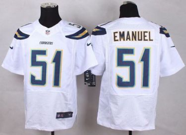 Nike Chargers #51 Kyle Emanuel White Men's Stitched NFL New Elite Jersey