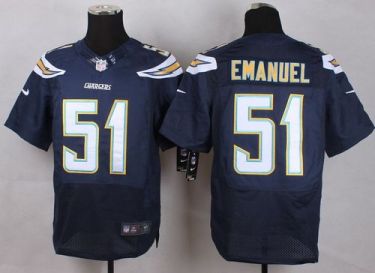 Nike Chargers #51 Kyle Emanuel Navy Blue Team Color Men's Stitched NFL New Elite Jersey