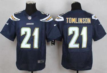 Nike Chargers #21 LaDainian Tomlinson Navy Blue Team Color Men's Stitched NFL New Elite Jersey