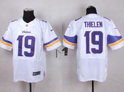 Nike Vikings #19 Adam Thielen White Men's Stitched NFL Elite Jersey