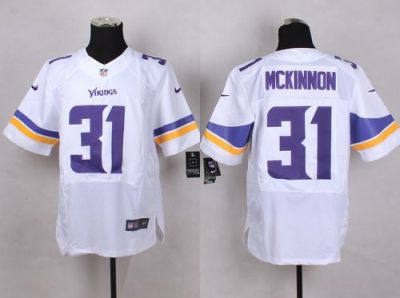 Nike Vikings #31 Jerick McKinnon White Men's Stitched NFL Elite Jersey