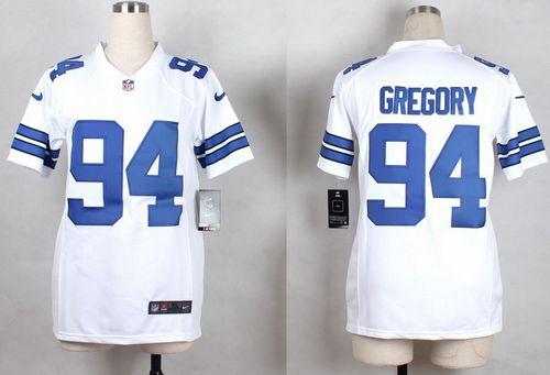 Youth Nike Cowboys #94 Randy Gregory White Stitched NFL Elite Jersey