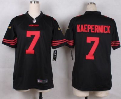 Youth Nike 49ers #7 Colin Kaepernick Black Alternate Stitched NFL Elite Jersey