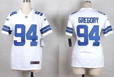 Women's Nike Cowboys #94 Randy Gregory White Stitched NFL Elite Jersey