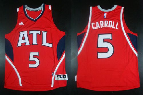 Revolution 30 Hawks #5 DeMarre Carroll Red Stitched NBA Jersey