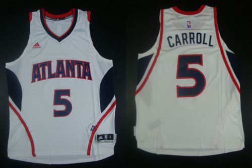Revolution 30 Hawks #5 DeMarre Carroll White Stitched NBA Jersey