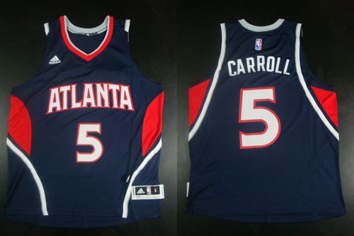 Revolution 30 Hawks #5 DeMarre Carroll Blue Stitched NBA Jersey