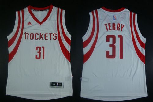 Revolution 30 Rockets #31 Jason Terry White Road Stitched NBA Jersey