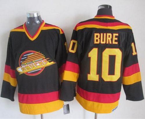 Canucks #10 Pavel Bure Black Gold CCM Throwback Stitched NHL Jersey