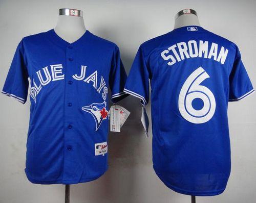 Blue Jays #6 Marcus Stroman Blue Alternate Cool Base Stitched Baseball Jersey
