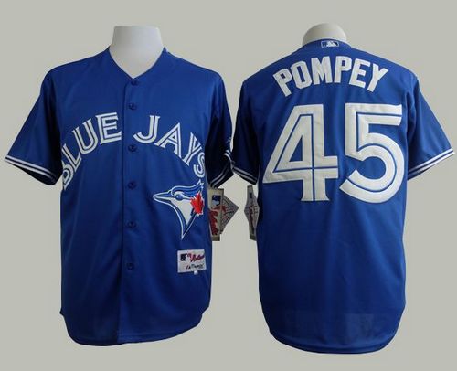 Blue Jays #45 Dalton Pompey Blue Alternate Cool Base Stitched Baseball Jersey