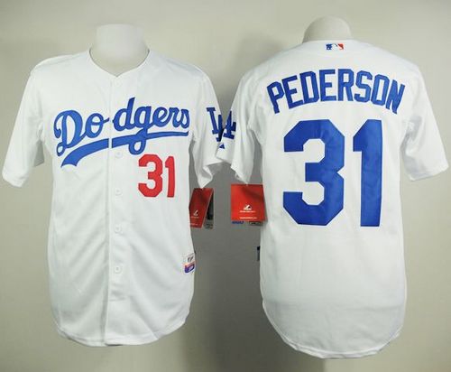 Dodgers #31 Joc Pederson White Cool Base Stitched Baseball Jersey