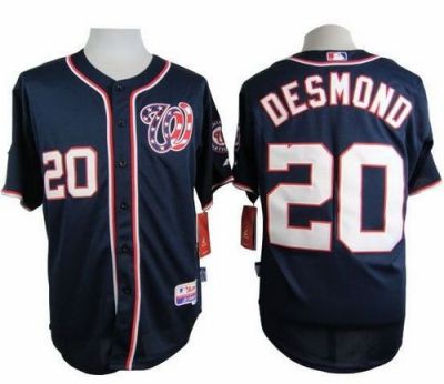 Nationals #20 Ian Desmond Navy Blue Cool Base Stitched Baseball Jersey