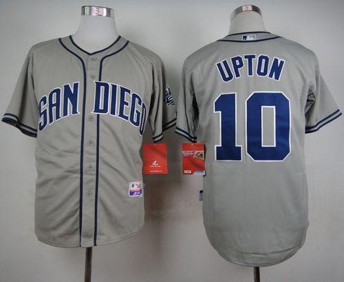 Padres #10 Justin Upton Grey Cool Base Stitched Baseball Jersey Padres #10 Justin Upton Grey Cool Base Stitched Baseball Jersey