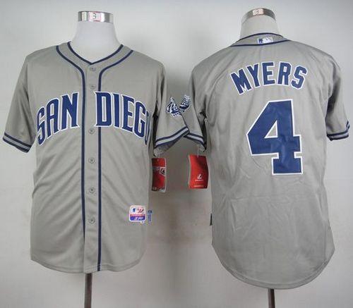 Padres #4 Wil Myers Grey Cool Base Stitched Baseball Jersey