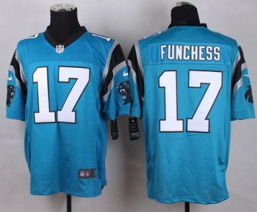 Nike Panthers #17 Devin Funchess Blue Alternate Men's Stitched NFL Elite Jersey