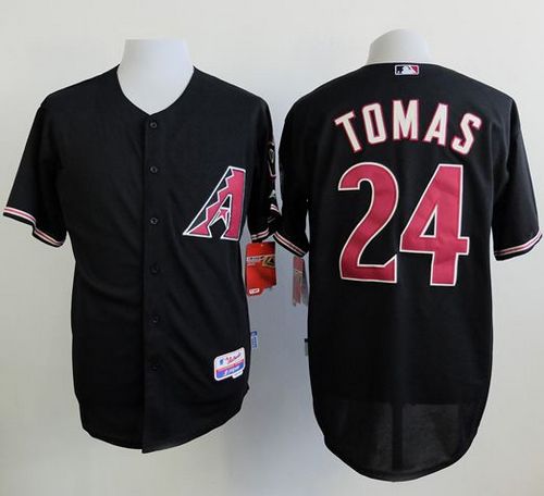 Diamondbacks #24 Yasmany Tomas Black Cool Base Stitched Baseball Jersey
