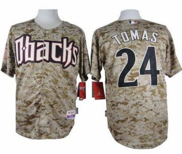 Diamondbacks #24 Yasmany Tomas Camo Cool Base Stitched Baseball Jersey