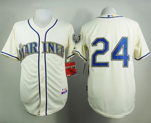 Mariners #24 Ken Griffey Cream Alternate Cool Base Stitched Baseball Jersey Mariners #24 Ken Griffey Cream Alternate Cool Base Stitched Baseball Jersey