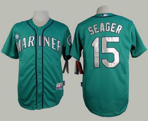 Mariners #15 Kyle Seager Green Alternate Cool Base Stitched Baseball Jersey