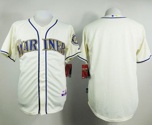Mariners Blank Cream Alternate Cool Base Stitched Baseball Jersey Mariners Blank Cream Alternate Cool Base Stitched Baseball Jersey