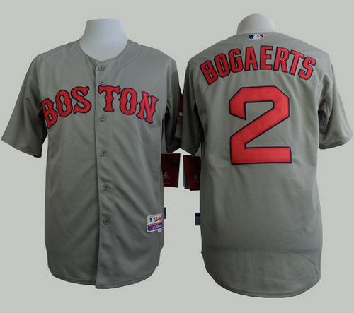 Red Sox #2 Xander Bogaerts Grey Cool Base Stitched Baseball Jersey