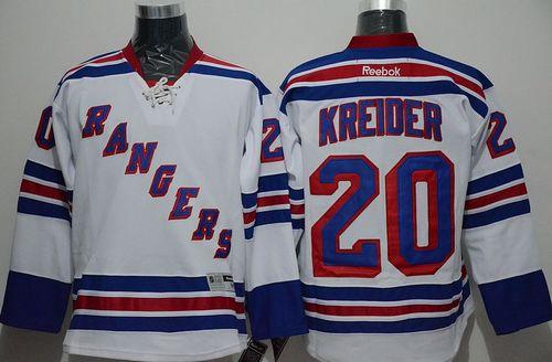 Rangers #20 Chris Kreider White Road Stitched NHL Jersey Rangers #20 Chris Kreider White Road Stitched NHL Jersey