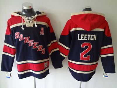 Rangers #2 Brian Leetch Navy Blue Sawyer Hooded Sweatshirt Stitched NHL Jersey Rangers #2 Brian Leetch Navy Blue Sawyer Hooded Sweatshirt Stitched NHL Jersey