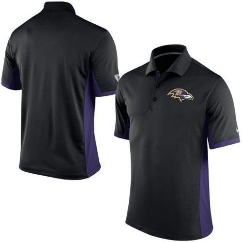 Men's Nike NFL Baltimore Ravens Black Team Issue Performance Polo