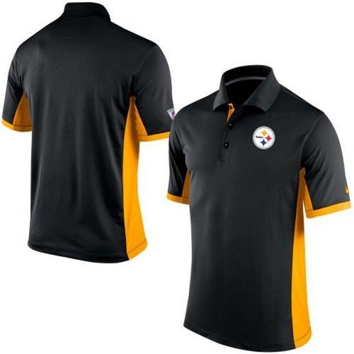 Men's Nike NFL Pittsburgh Steelers Black Team Issue Performance Polo