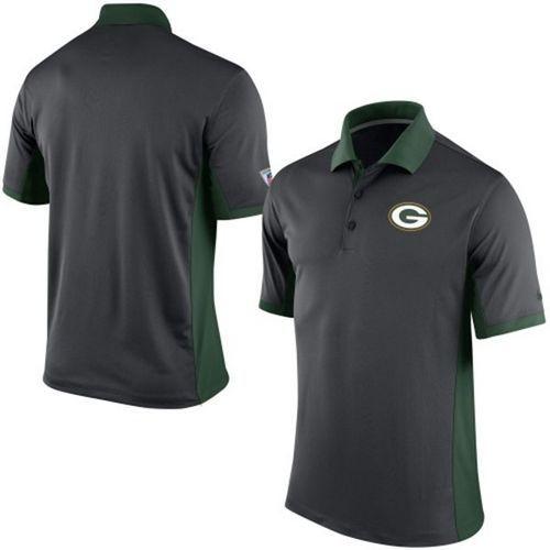 Men's Nike NFL Green Bay Packers Charcoal Team Issue Performance Polo