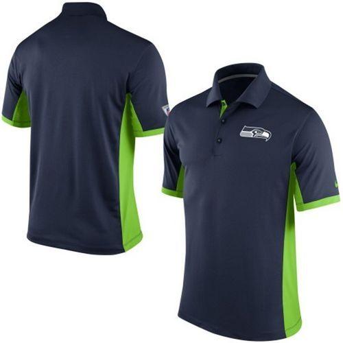 Men's Nike NFL Seattle Seahawks College Navy Team Issue Performance Polo