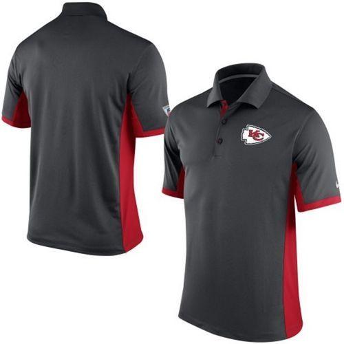 Men's Nike NFL Kansas City Chiefs Charcoal Team Issue Performance Polo