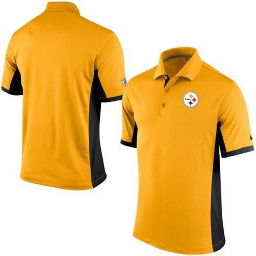 Men's Nike NFL Pittsburgh Steelers Gold Team Issue Performance Polo