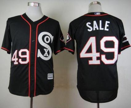 White Sox #49 Chris Sale Black New Cool Base Stitched Baseball Jersey White Sox #49 Chris Sale Black New Cool Base Stitched Baseball Jersey