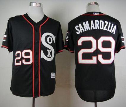 White Sox #29 Jeff Samardzija Black New Cool Base Stitched Baseball Jersey