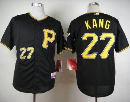 Pirates #27 Jung-ho Kang Black Cool Base Stitched Baseball Jersey