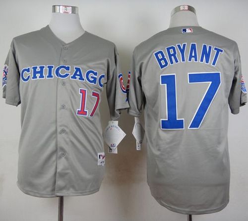 Cubs #17 Kris Bryant Grey 1990 Turn Back The Clock Stitched Baseball Jersey