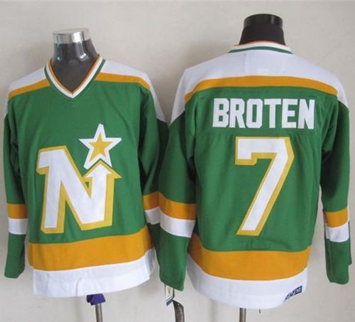 Stars #7 Neal Broten Stitched Green CCM Throwback NHL Jersey Stars #7 Neal Broten Stitched Green CCM Throwback NHL Jersey