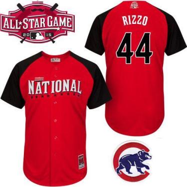 Cubs #44 Anthony Rizzo Red 2015 All-Star National League Stitched Baseball Jersey