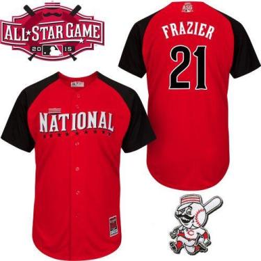 Reds #21 Todd Frazier Red 2015 All-Star National League Stitched Baseball Jersey