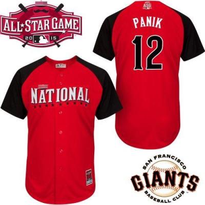 Giants #12 Joe Panik Red 2015 All-Star National League Stitched Baseball jerseys