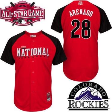 Rockies #28 Nolan Arenado Red 2015 All-Star National League Stitched Baseball Jersey
